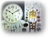アイチ30日巻カギ巻柱時計 分解掃除(オーバーホール)---もうちょっと詳しく･･･拡大版【OVERHAUL】《 時計分解 》【times-machine.com】時計修理の分解工程・組立工程へ