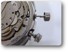 セイコーベルマチック4006A自動巻腕時計 リューズ部