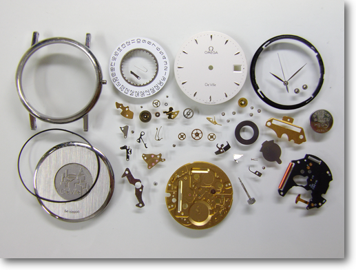 オメガデビルETA255111クォーツ腕時計分解修理 – 【三田時計メガネ店】