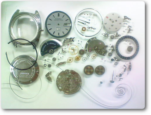 機械式腕時計修理---CITIZENSEVENSTERDeluxe5270自動巻腕時計分解掃除(オーバーホール)