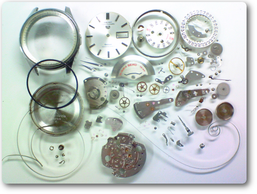 機械式腕時計修理---SEIKO5SportsmaticDeluxe7619A自動巻腕時計分解掃除(オーバーホール)